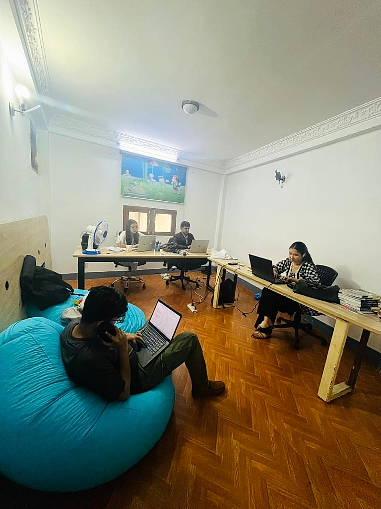 The StudyPort team working together in Kathmandu